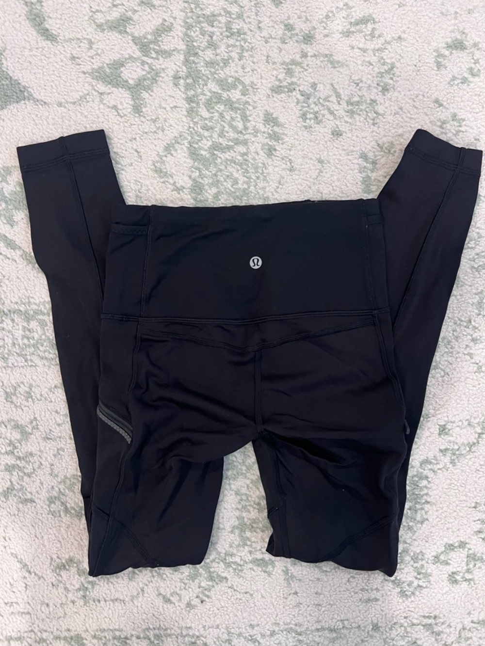 lululemon Black Performance Leggings with Zipper Pocket